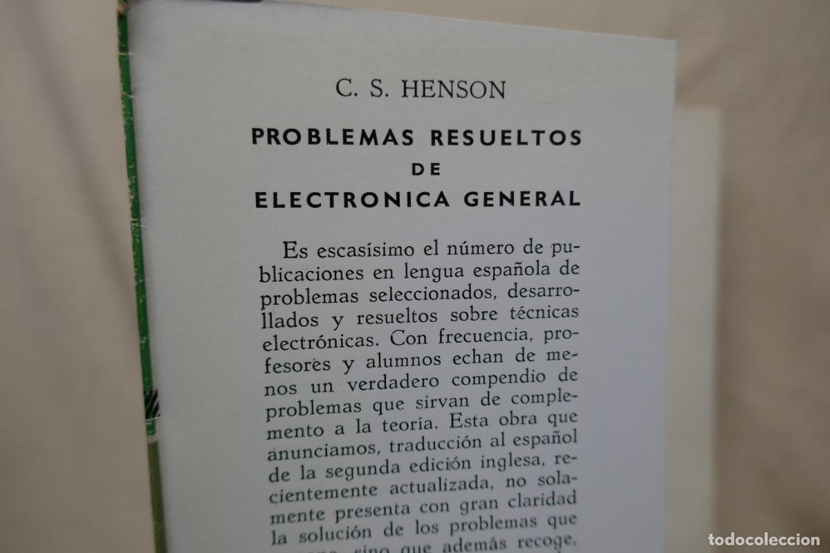 Libros de segunda mano: PROBLEMAS RESUELTOS DE ELECTRONICA GENERAL. C. S. HENSON. - Foto 6