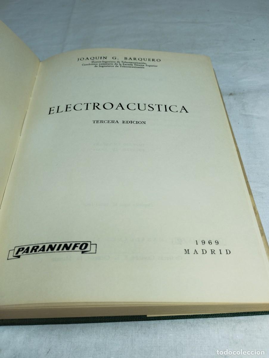 Libros de segunda mano: Electroac&uacute;stica. Joaqu&iacute;n G. Barquero - Foto 2