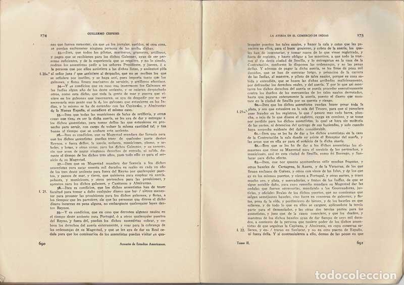 Libros de segunda mano: La aver&iacute;a en el comercio de Indias - Guillermo C&eacute;spedes del Castillo - Foto 3