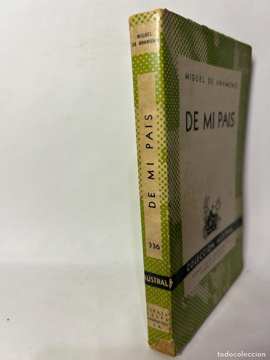 Libros de segunda mano: MIGUEL DE UNAMUNO - DE MI PA&Iacute;S - 1943 - Foto 2