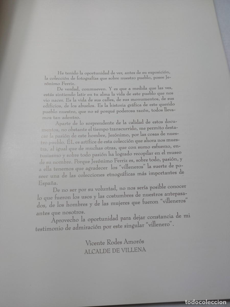 Libros de segunda mano: Libro - VILLENA 1900 - Museo Etnogr&aacute;fico Jer&oacute;nimo Ferriz - 1997 - Foto 5