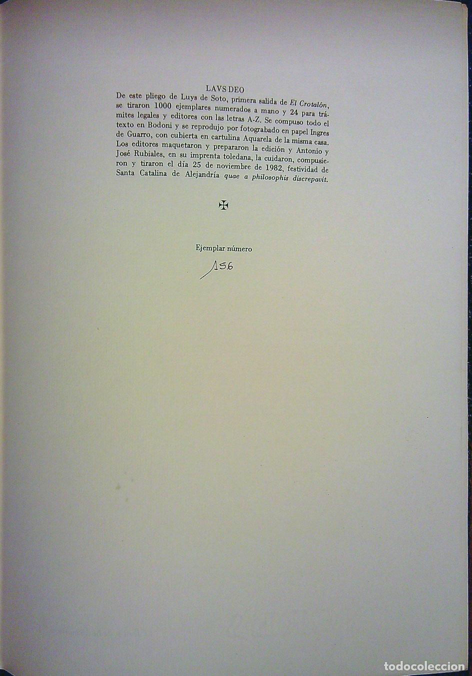 Libros de segunda mano: LUIS DE SOTO &ndash; EL RECIBIMIENTO &ndash; 1513 &ndash; FACSIMIL - Foto 4
