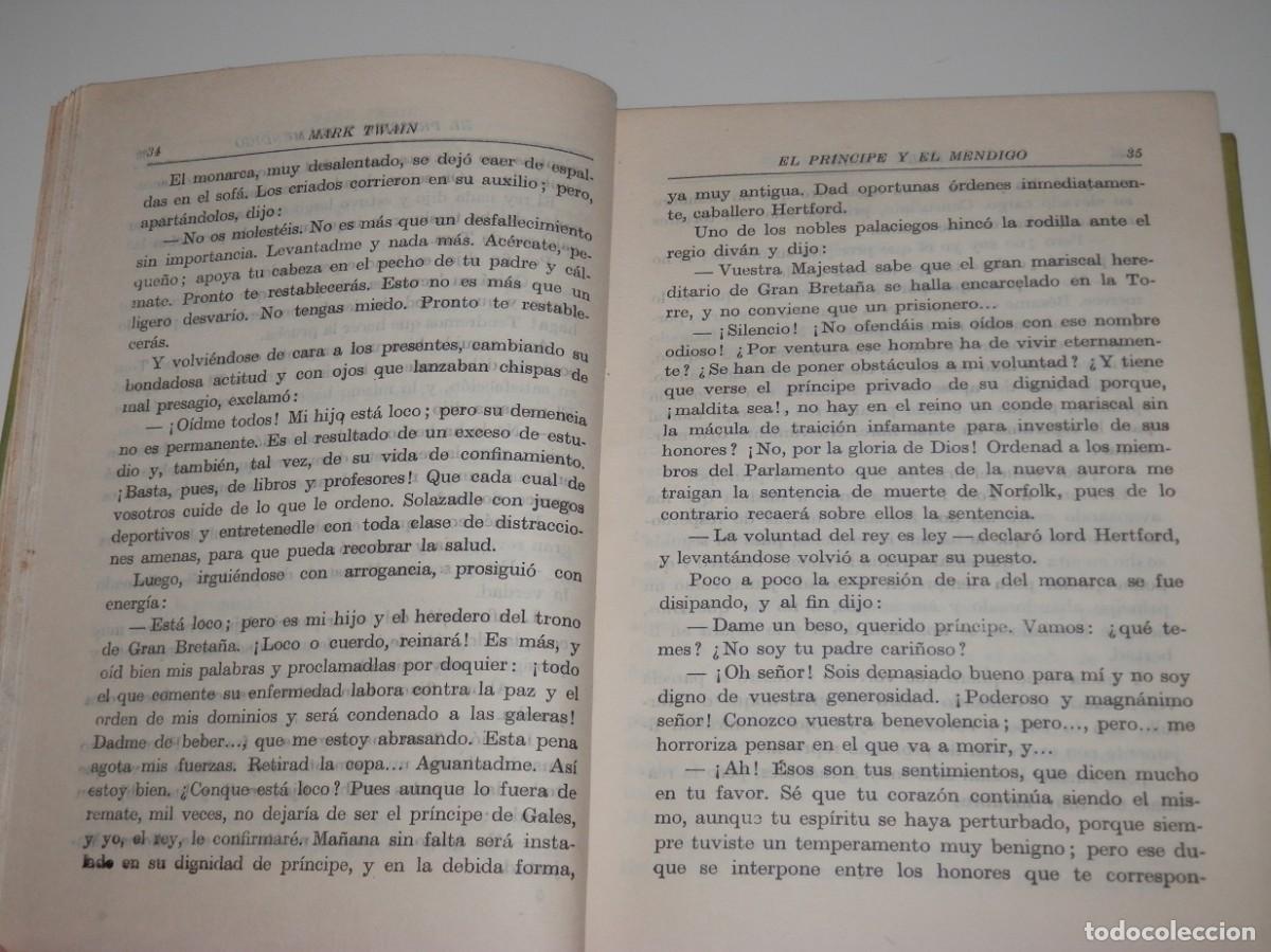 Libros de segunda mano: LIBRO DE LA COLECCION JUVENIL CADETE - EL PRINCIPE Y EL MENDIGO - Foto 4