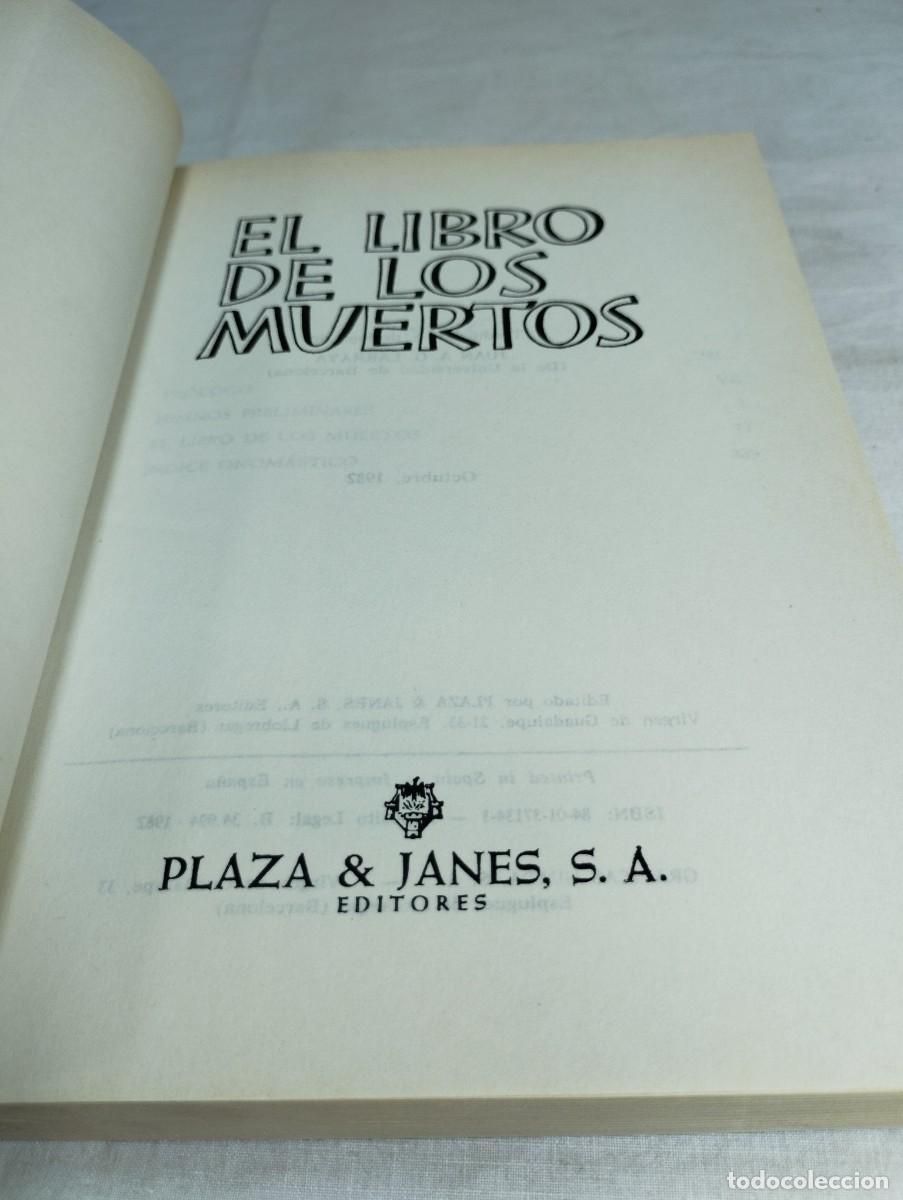 Libros de segunda mano: El libro de los muertos. Plaza & Jan&eacute;s. - Foto 2