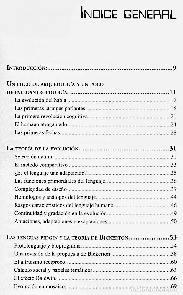 Libros de segunda mano: Or&iacute;genes del lenguaje y selecci&oacute;n natural - Antxon Olarrea - Foto 5