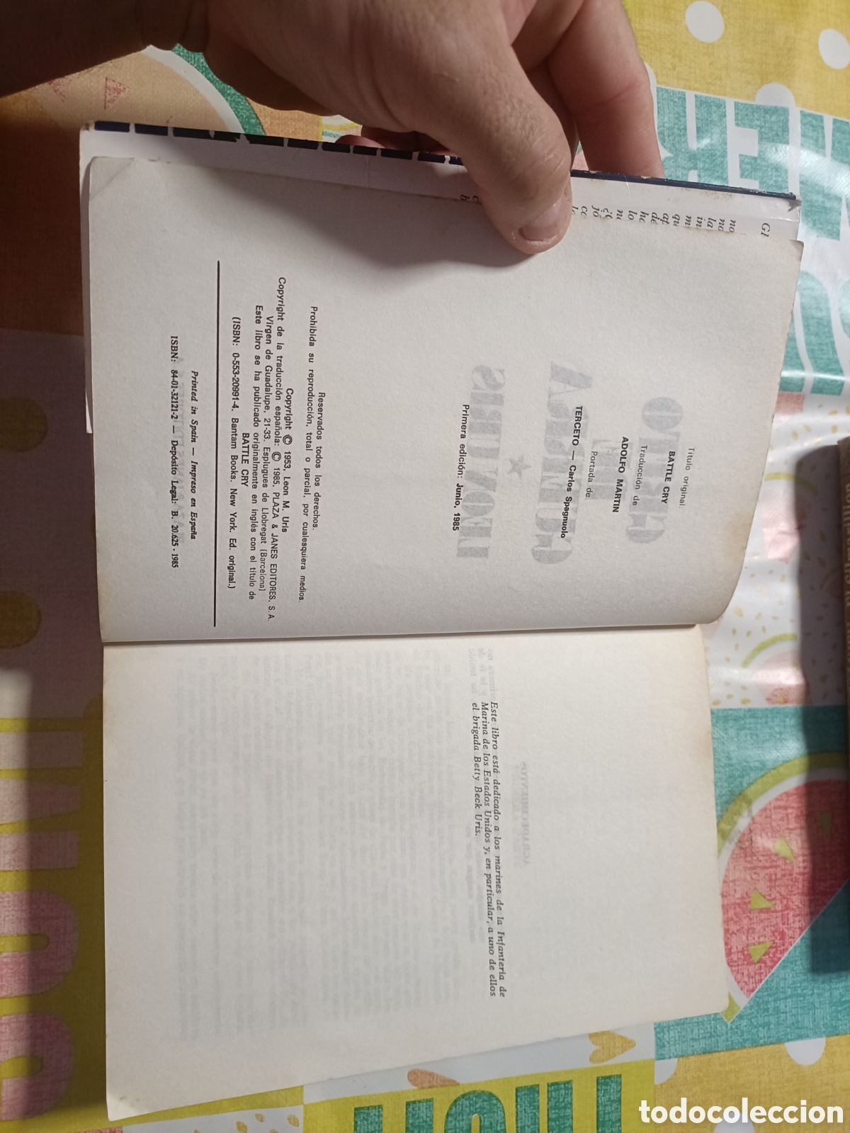 Libros de segunda mano: Libro Grito de Guerra -Leon Uris- Ed. P&J 1&deg; Edici&oacute;n 1985 - Foto 5