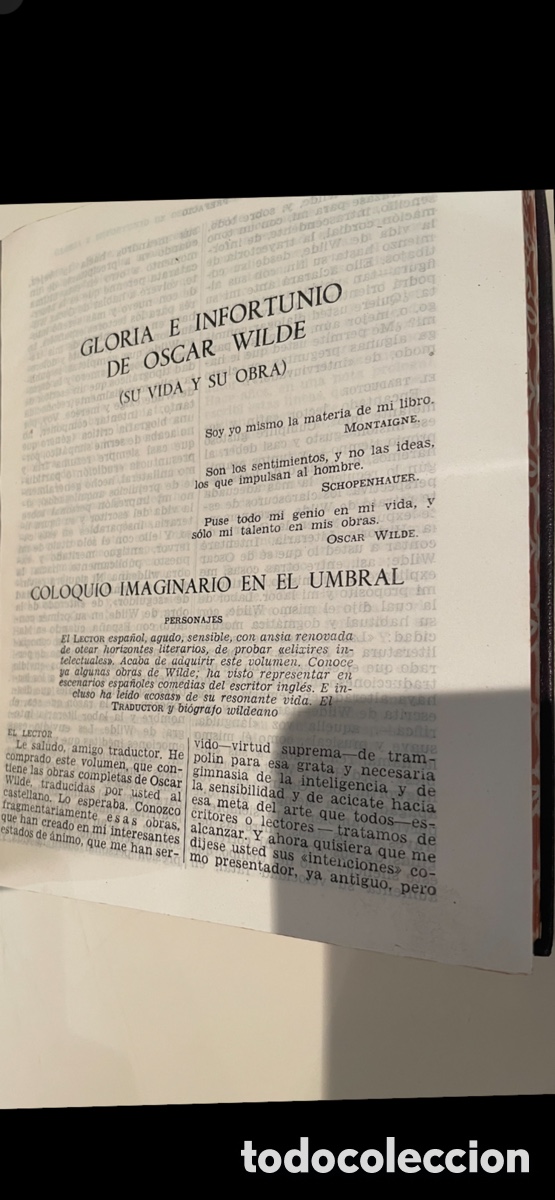 Libros de segunda mano: Oscar Wilde - Obras Completas - Aguilar eternas - Foto 8