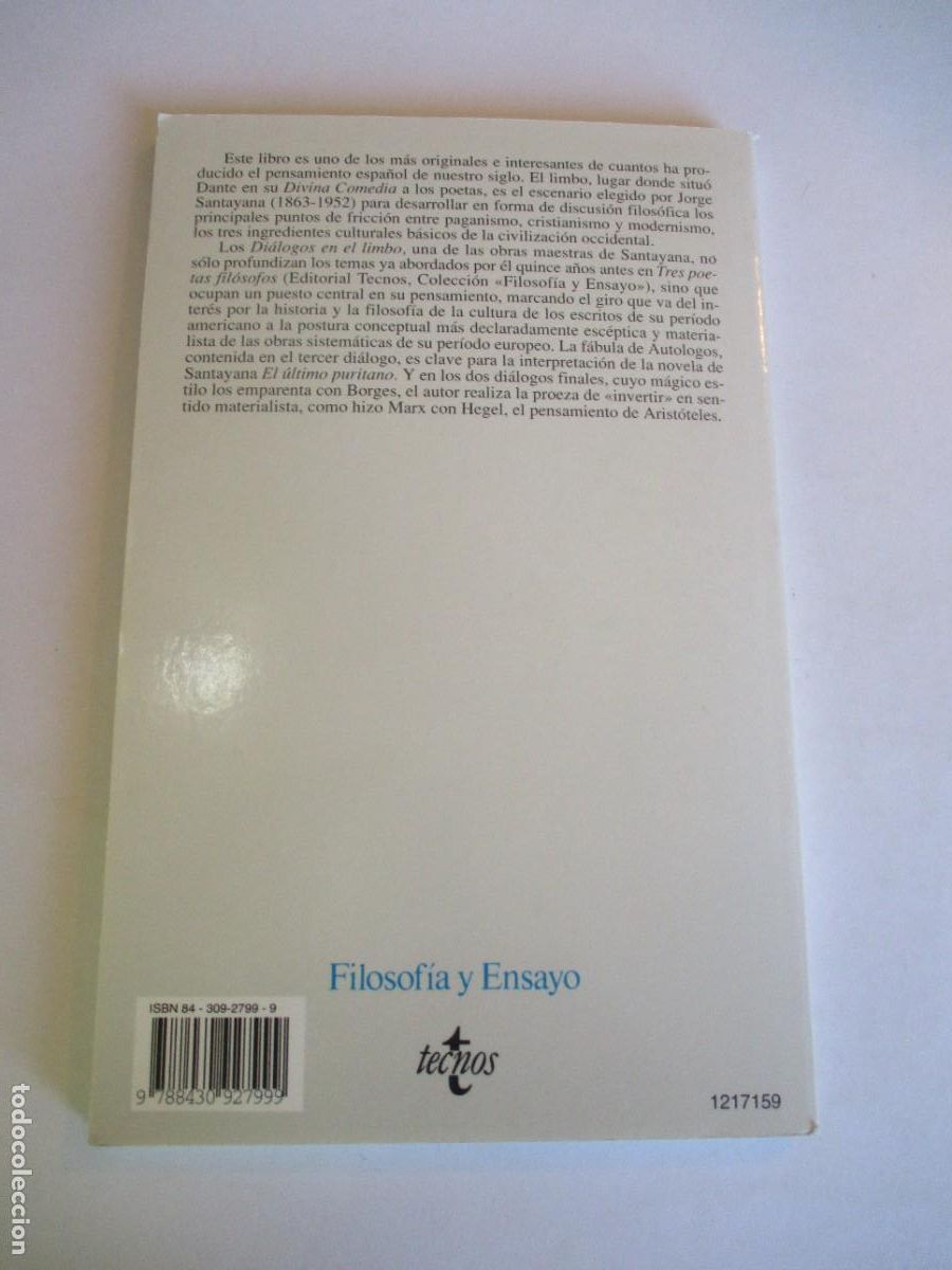 Libros de segunda mano: JORGE SANTAYANA Di&aacute;logos en el limbo W29321 - Foto 2