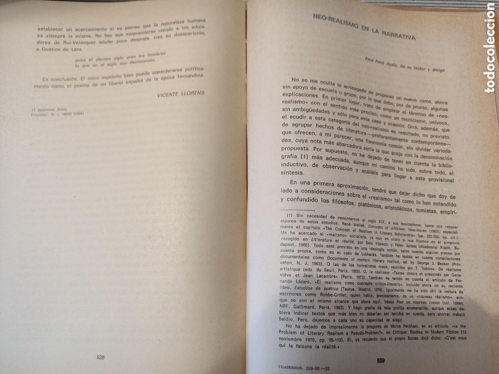 Libros de segunda mano: CUADERNOS HISPANOAMERICANOS. 1977. Homenaje a Francisco Ayala - Foto 5