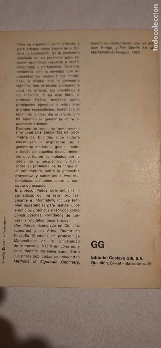 Libros de segunda mano: DAN PEDOE: LA GEOMETR&Iacute;A EN EL ARTE - Foto 8