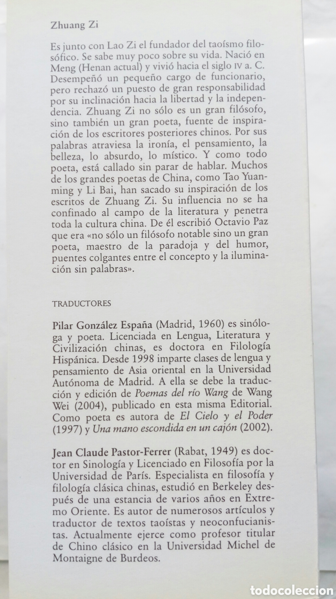Libros de segunda mano: Los Cap&iacute;tulos Interiores de Zhuang Zi. - Foto 4