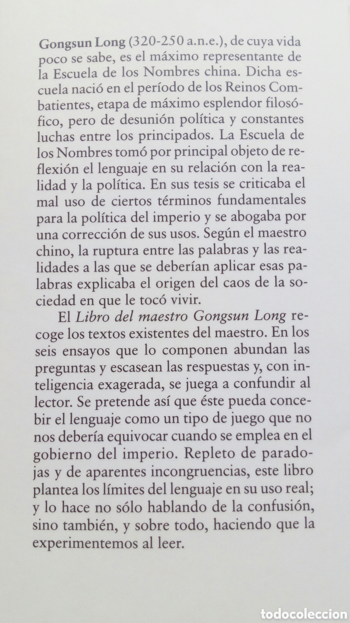 Libros de segunda mano: Libro del maestro Gongsun Long. - Foto 3