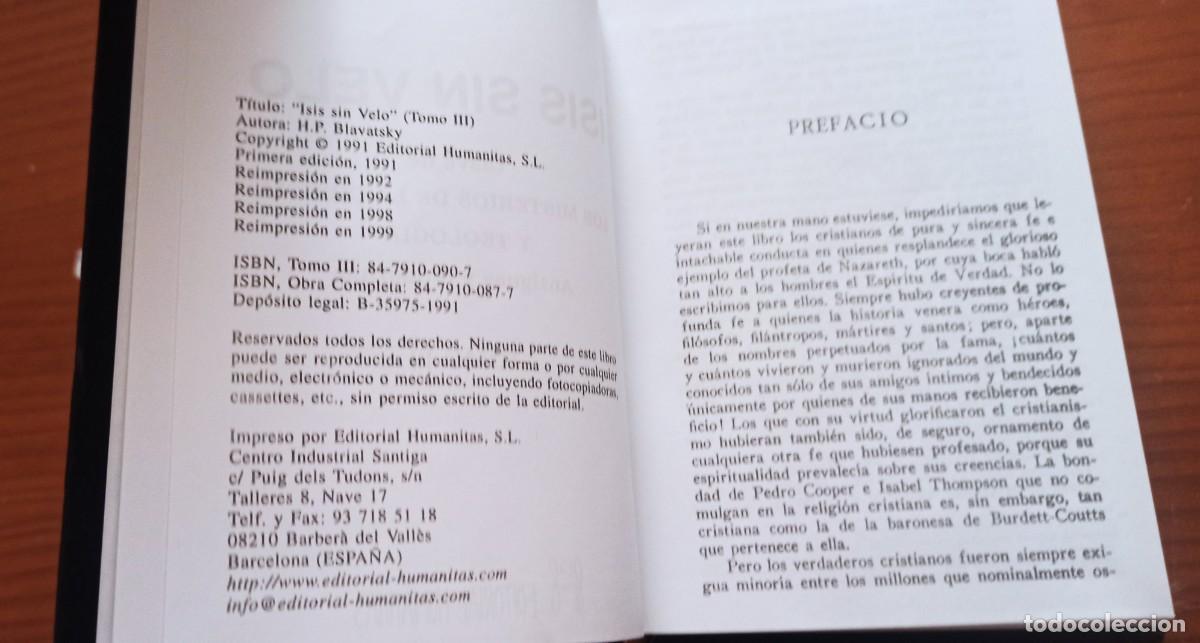 Libros de segunda mano: Libro Isis sin Velo. Tomo III - Foto 3