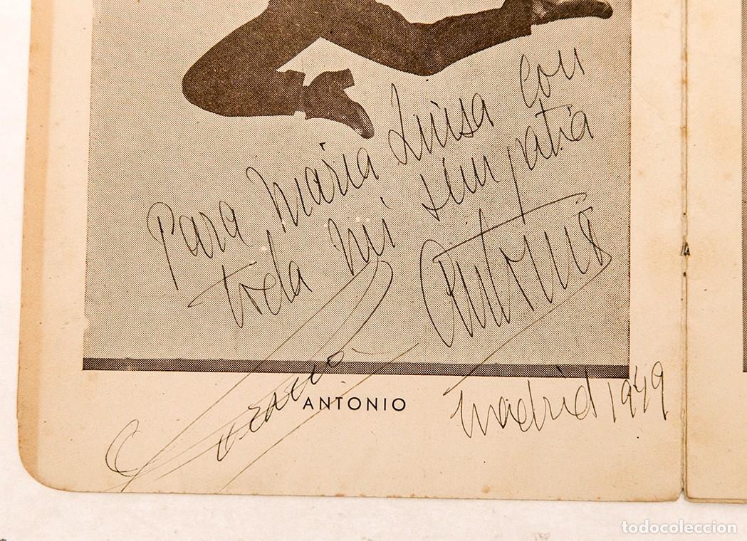Libros de segunda mano: ANTONIO Y ROSARIO - GADES - 1949 - PROGRAMA - FIRMAS DE AMBOS - Foto 4