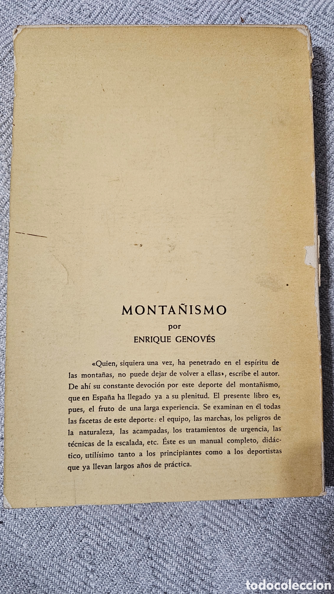 Libros de segunda mano: Monta&ntilde;ismo - Enrique Genov&eacute;s - Foto 2
