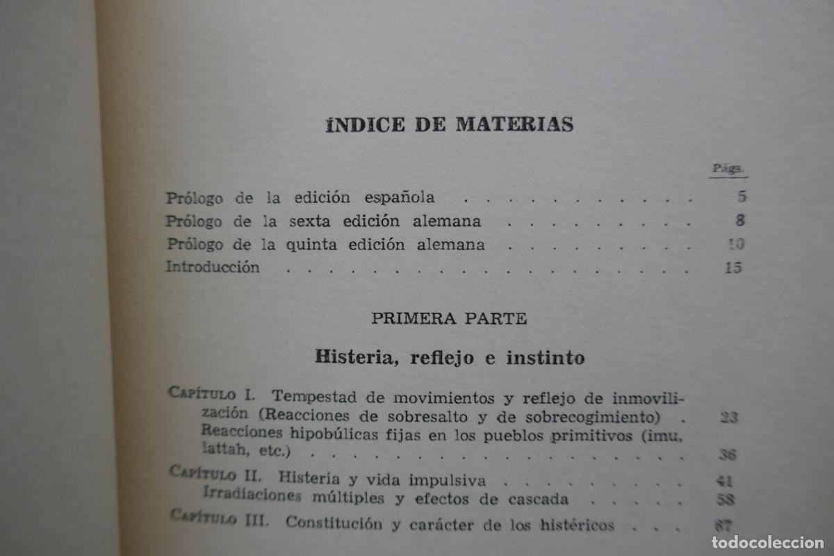 Libros de segunda mano: HISTERIA, REFLEJO E INSTINTO (ERNST KRETSCHMER) EDITORIAL LABOR - Foto 9