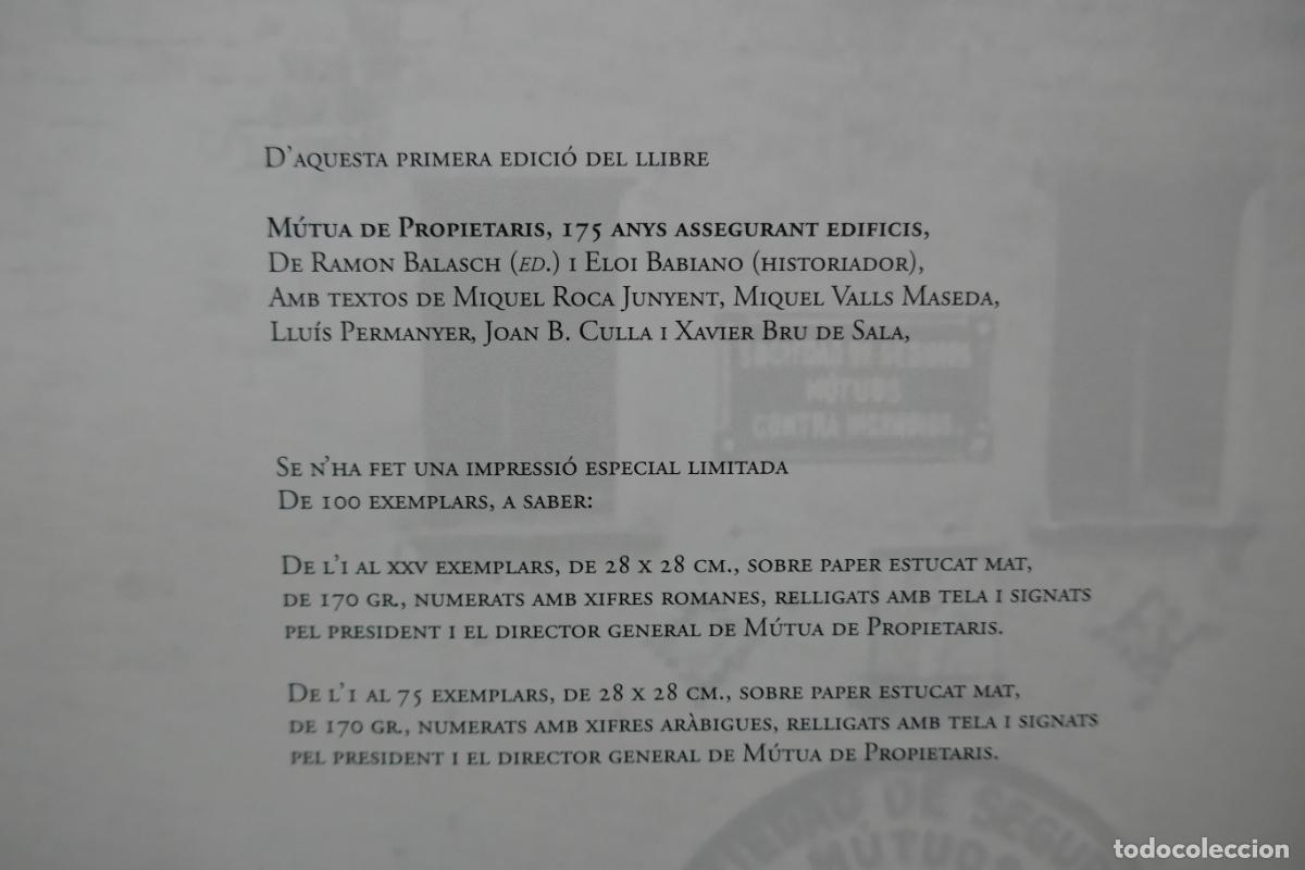 Libros de segunda mano: M&Uacute;TUA DE PROPIETARIS 175 ANYS ASSEGURANT EDIFICIS 1835-2010 - Foto 10