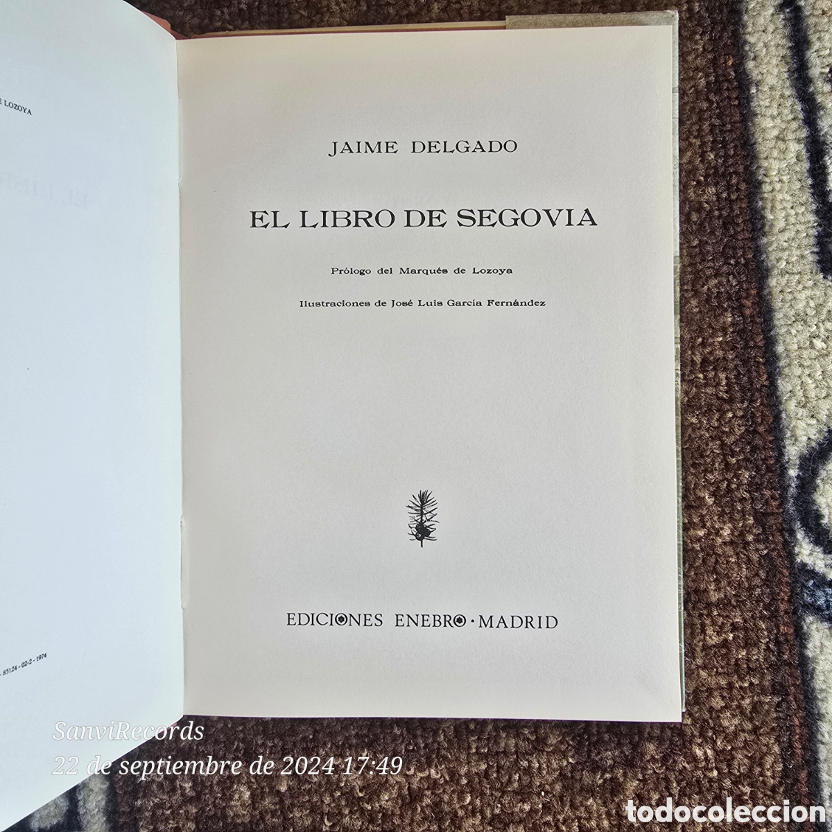 Libros de segunda mano: EL LIBRO DE SEGOVIA (JAIME DELGADO) (EDICIONES ENEBRO) - Foto 2