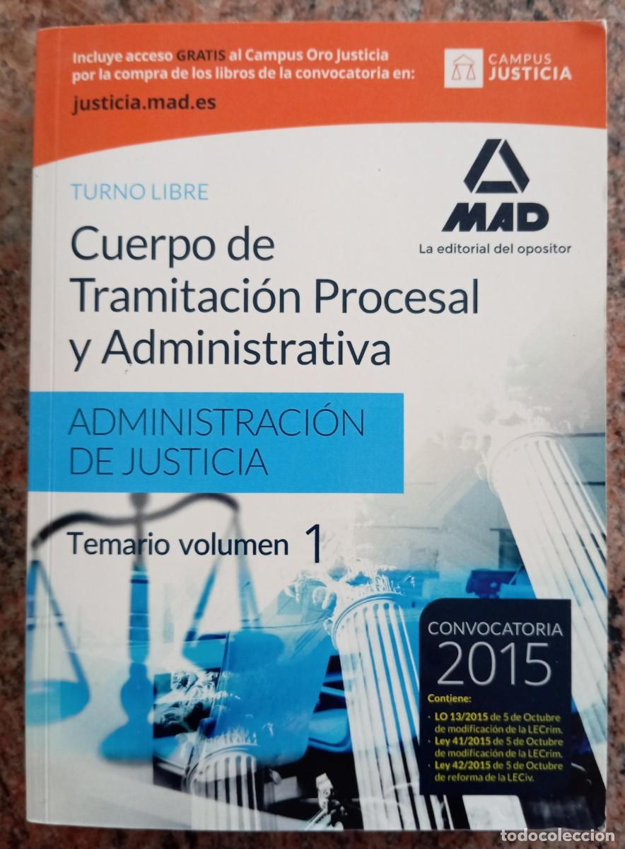 Libros de segunda mano: CUERPO DE TRAMITACION PROCESAL Y ADMINISTRATIVA TEMARIO VOLUMEN 1