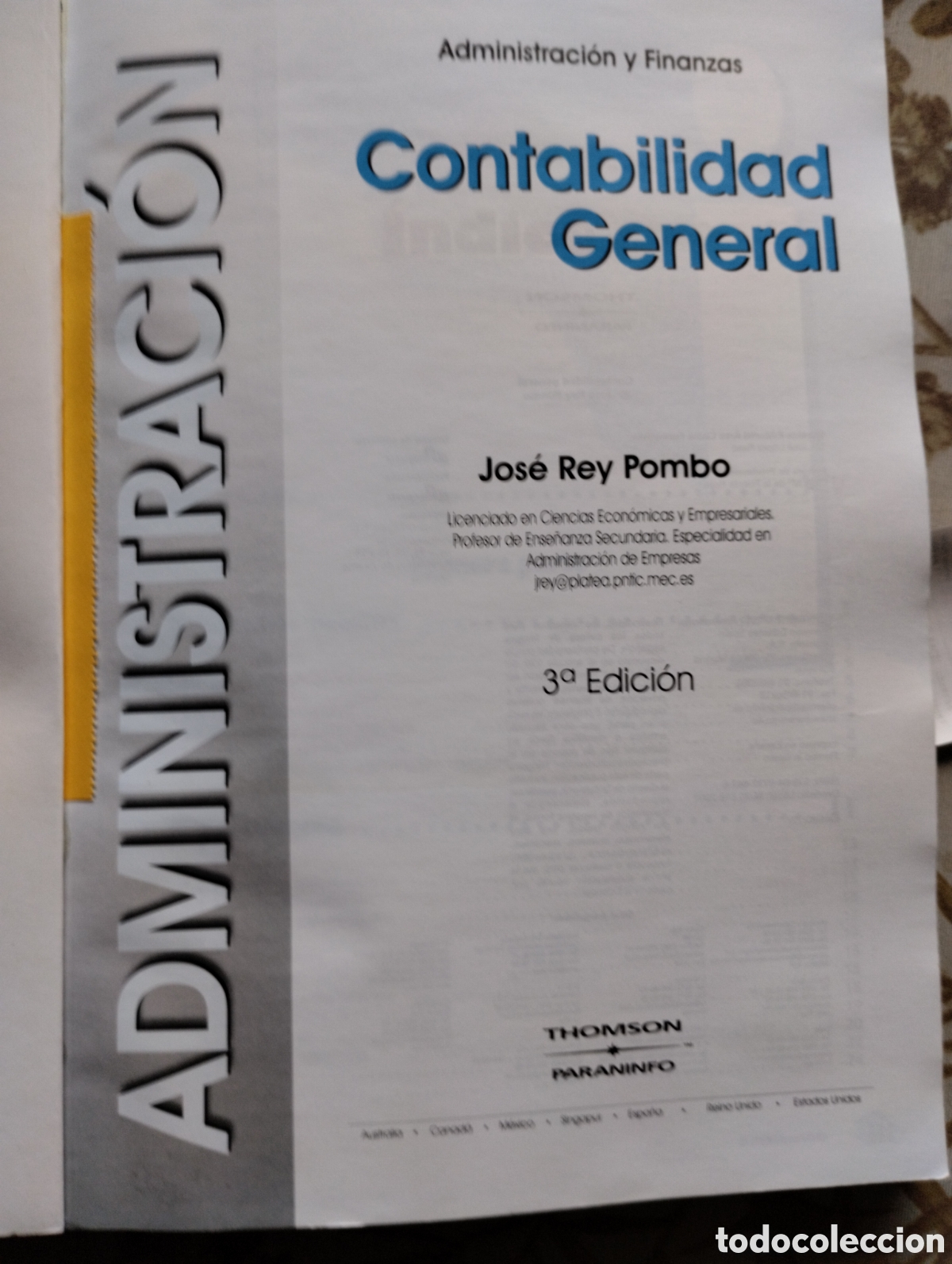 Libros de segunda mano: CONTABILIDAD GENERAL, JOS&Eacute; REY POMBO - Foto 3