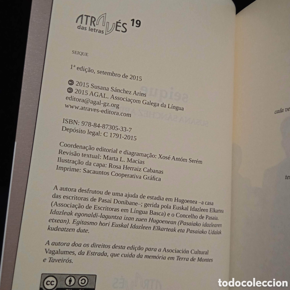 Libros de segunda mano: SEIQUE - SUSANA S&Aacute;NCHEZ ARINS - ATRAV&Eacute;S 2015 #8836 - Foto 3
