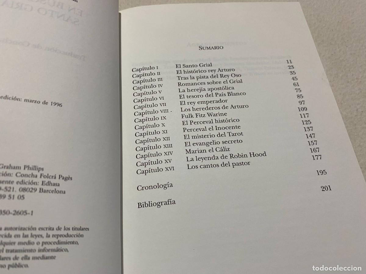 Libros de segunda mano: EN BUSCA DEL SANTO GRIAL. GRAHAM PHILLIPS. EDITORIAL EDHASA - Foto 8