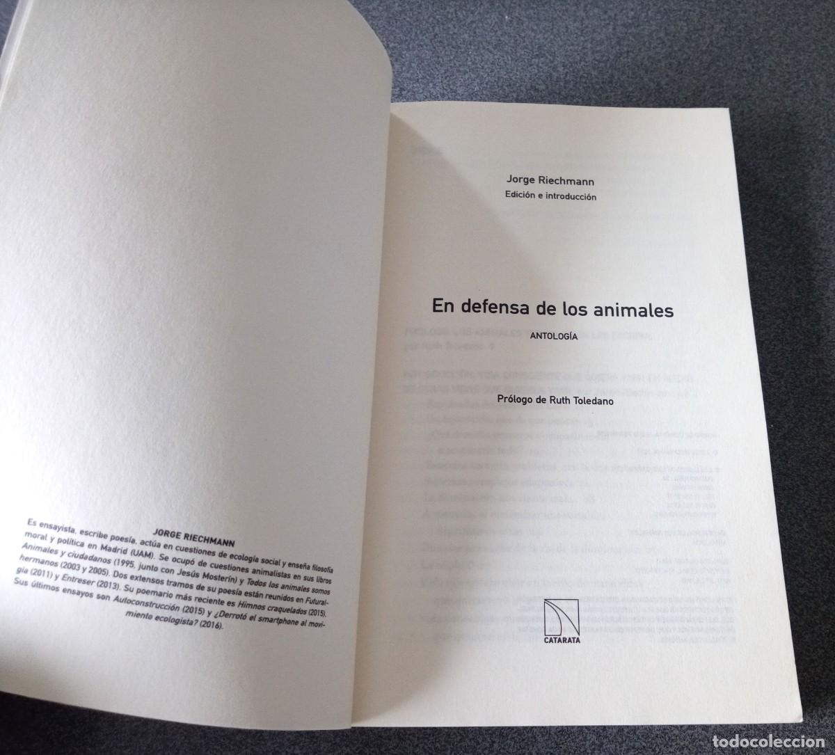 Libros de segunda mano: En Defensa De Los Animales Jorge Riechmann - Foto 3