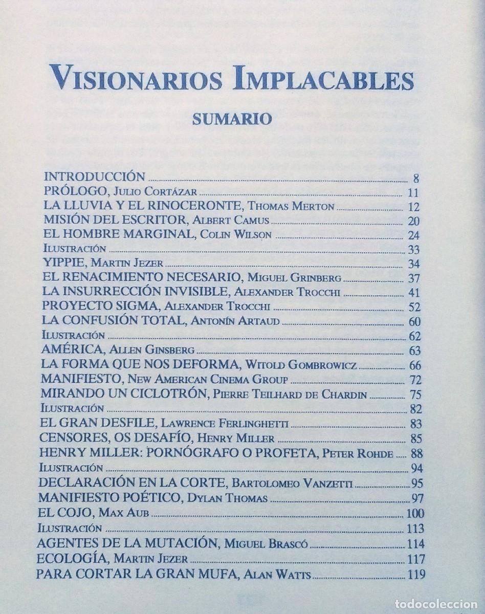 Libros de segunda mano: VISIONARIOS IMPLACABLES - DIVERSOS AUTORES - EDICIONES MUTANTIA - 1994. - Foto 2
