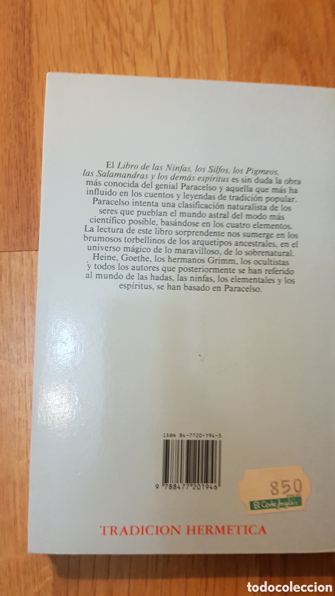 Libros de segunda mano: Libro de las ninfas. Paracelso - Foto 2
