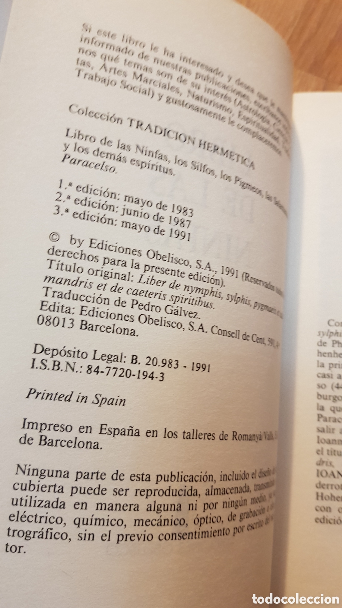 Libros de segunda mano: Libro de las ninfas. Paracelso - Foto 4