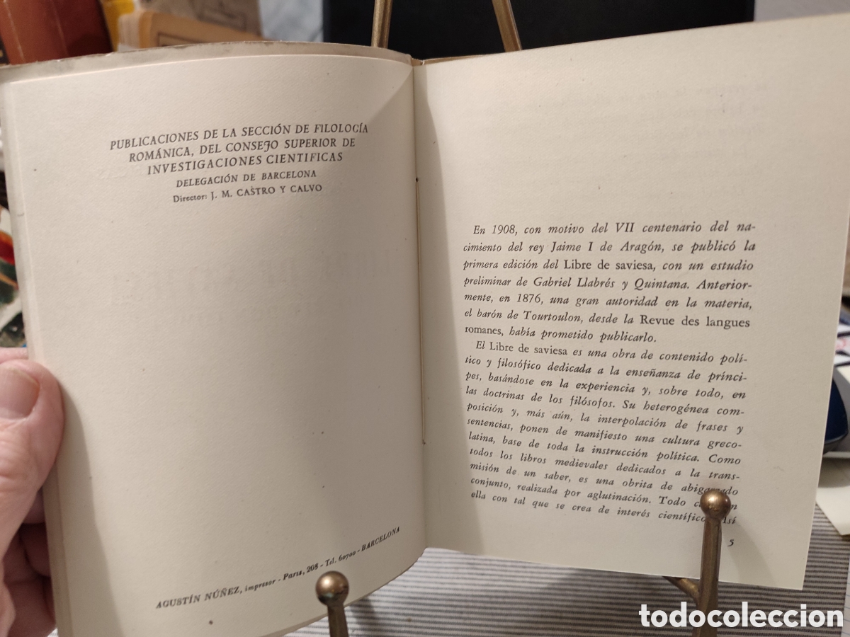Libros de segunda mano: LIBRE DE SAVIESA DEL REY DON JAIME I. 1946 - Foto 4