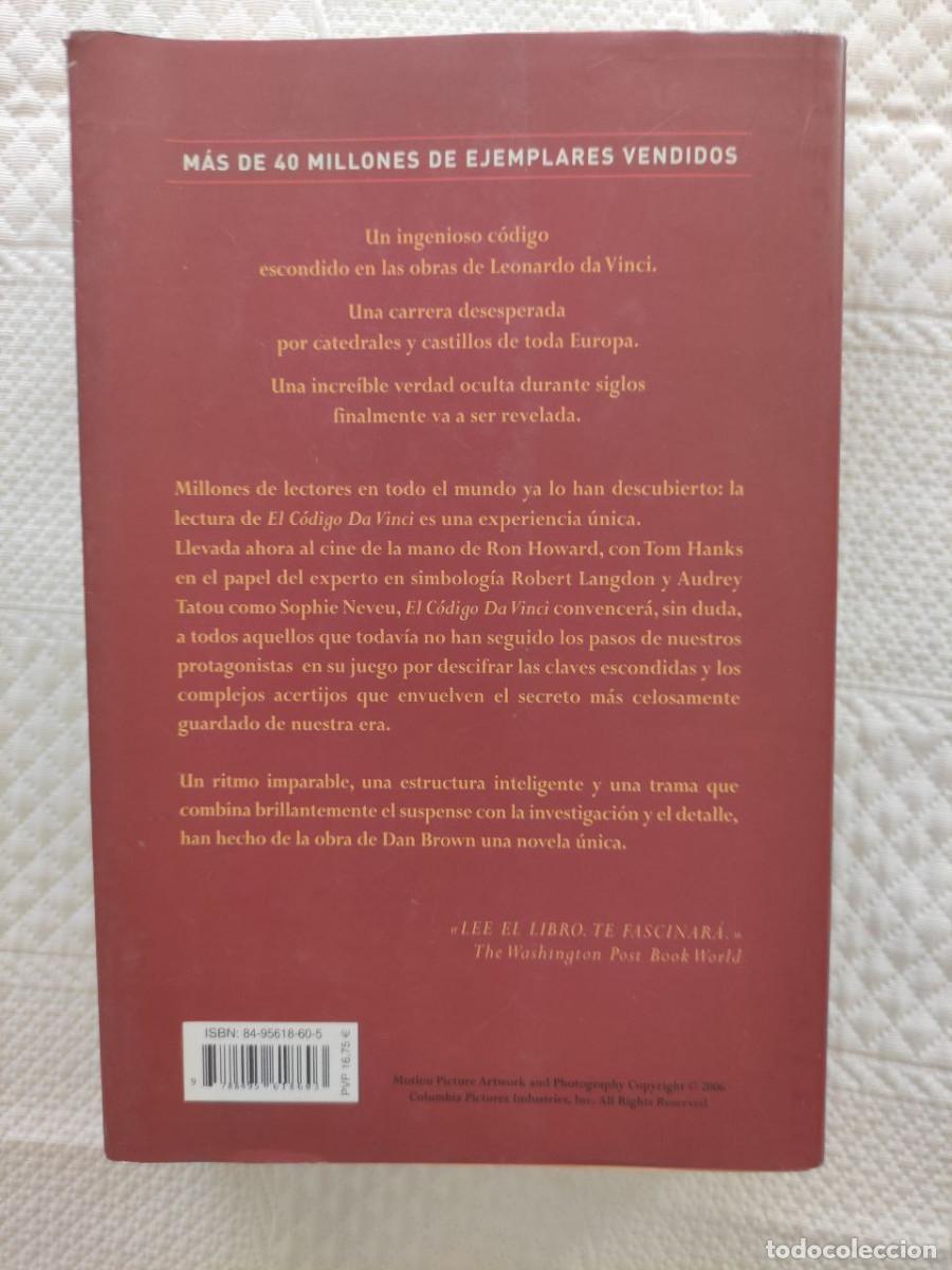 Libros de segunda mano: El c&oacute;digo Davinci de Dan Brown (rv6) - Foto 2