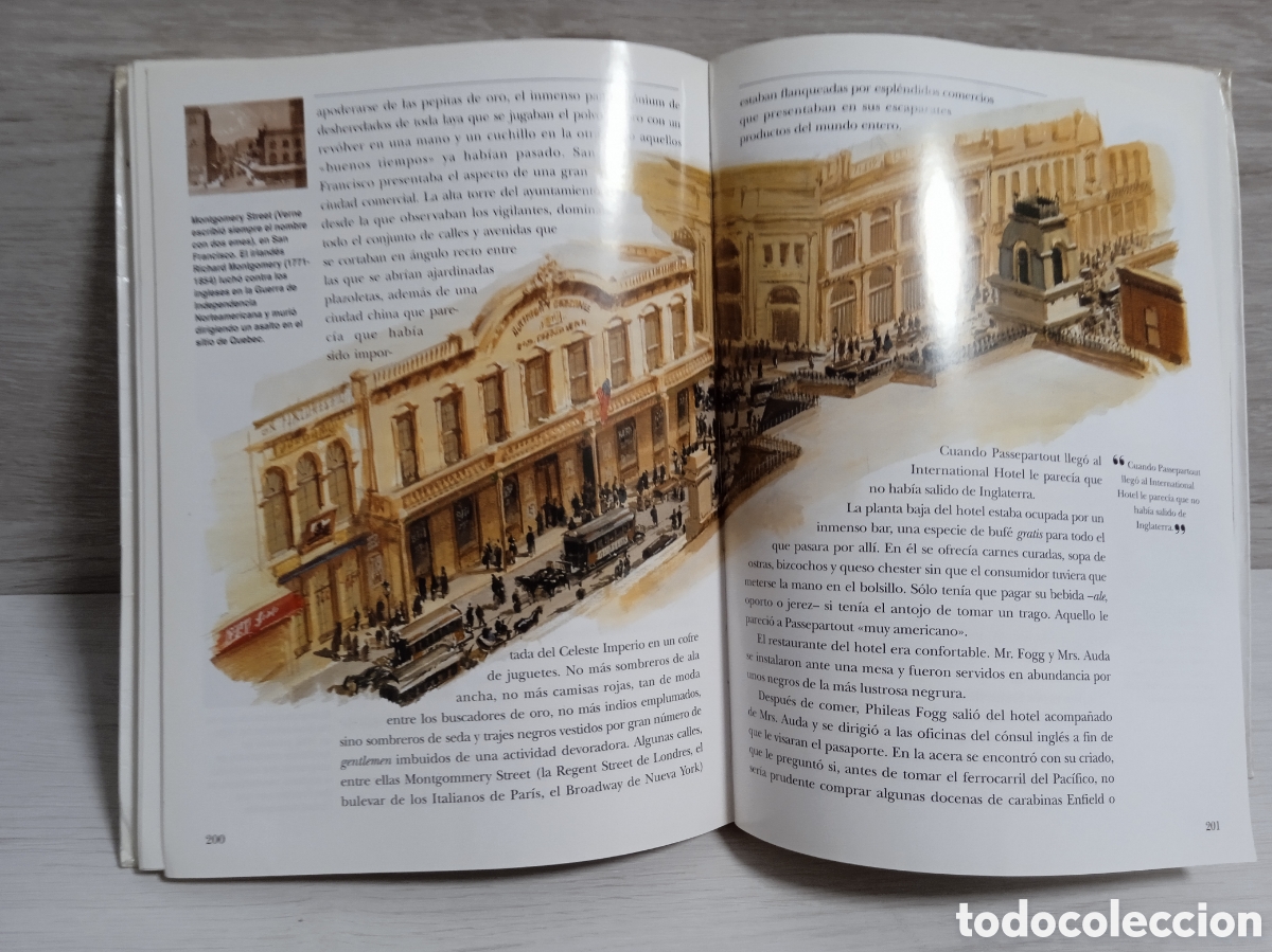 Libros de segunda mano: La vuelta al mundo en 80 dias - version ilustrada -1994 ediciones sm - Foto 3