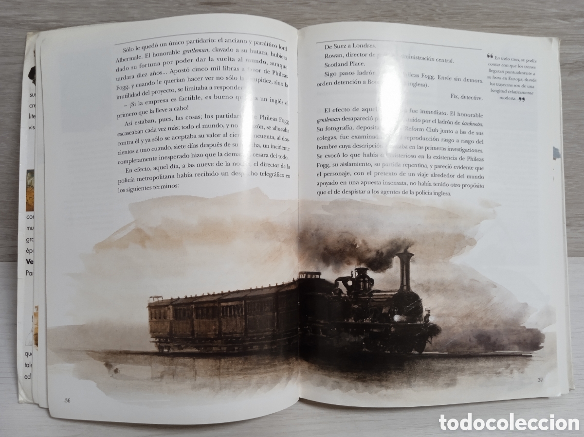 Libros de segunda mano: La vuelta al mundo en 80 dias - version ilustrada -1994 ediciones sm - Foto 5