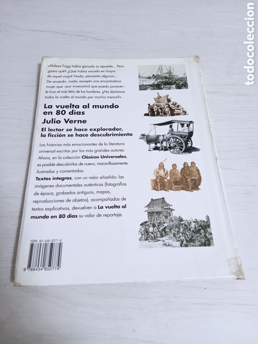 Libros de segunda mano: La vuelta al mundo en 80 dias - version ilustrada -1994 ediciones sm - Foto 2