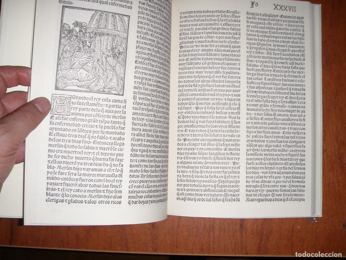 Libros de segunda mano: EL BALADRO DEL SABIO MERLIN Y SUS PROFECIAS FACSIMIL Y LIBRO NUMERADO - Foto 4
