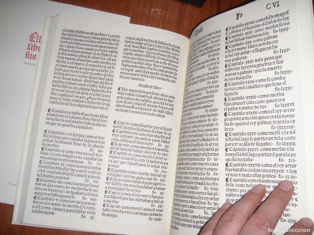 Libros de segunda mano: EL BALADRO DEL SABIO MERLIN Y SUS PROFECIAS FACSIMIL Y LIBRO NUMERADO - Foto 7