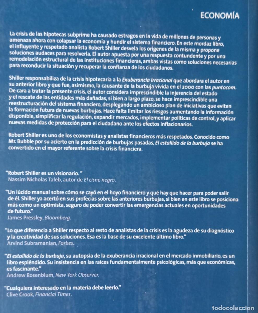 Libros de segunda mano: EL ESTALLIDO DE LA BURBUJA - ROBERT J. SHILLER - Foto 2