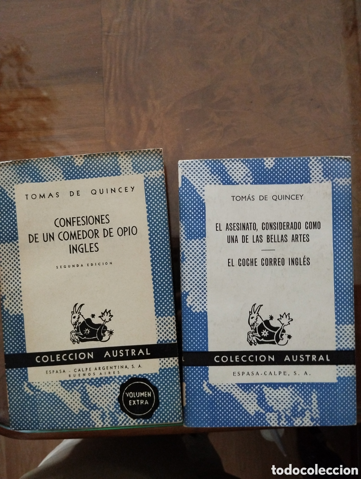 Libros de segunda mano: Dos libros de Tomas de Quincey. Colecci&oacute;n Austral - Foto 1