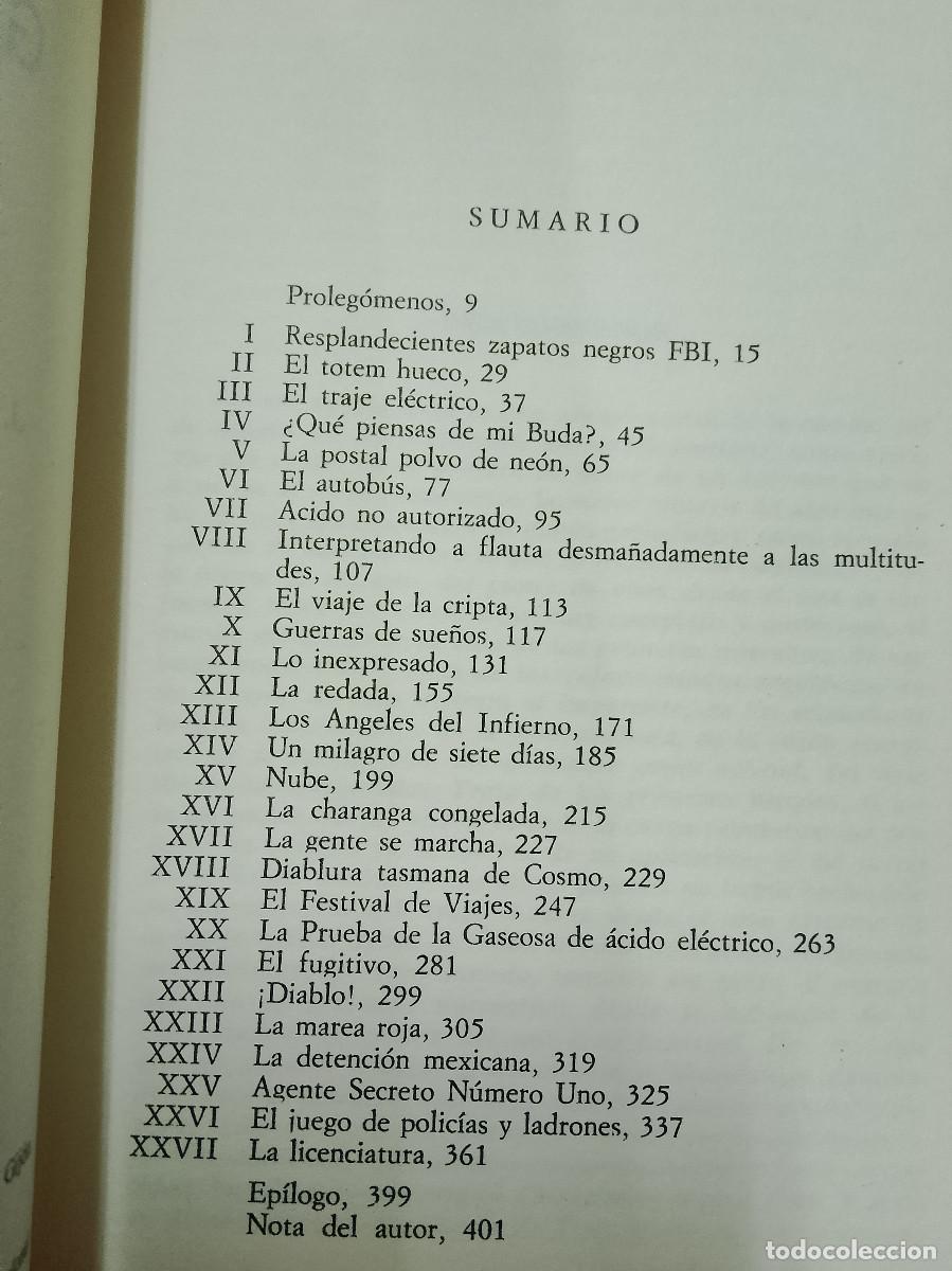 Libros de segunda mano: Tom Wolfe: Gaseosa de &aacute;cido el&eacute;ctrico (Ediciones J&uacute;car. 1988) - Foto 3