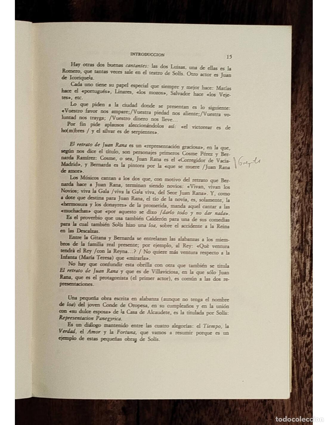 Libros de segunda mano: OBRA DRAM&Aacute;TICA MENOR. SOL&Iacute;S, Antonio de. CSIC. 1986. - Foto 3