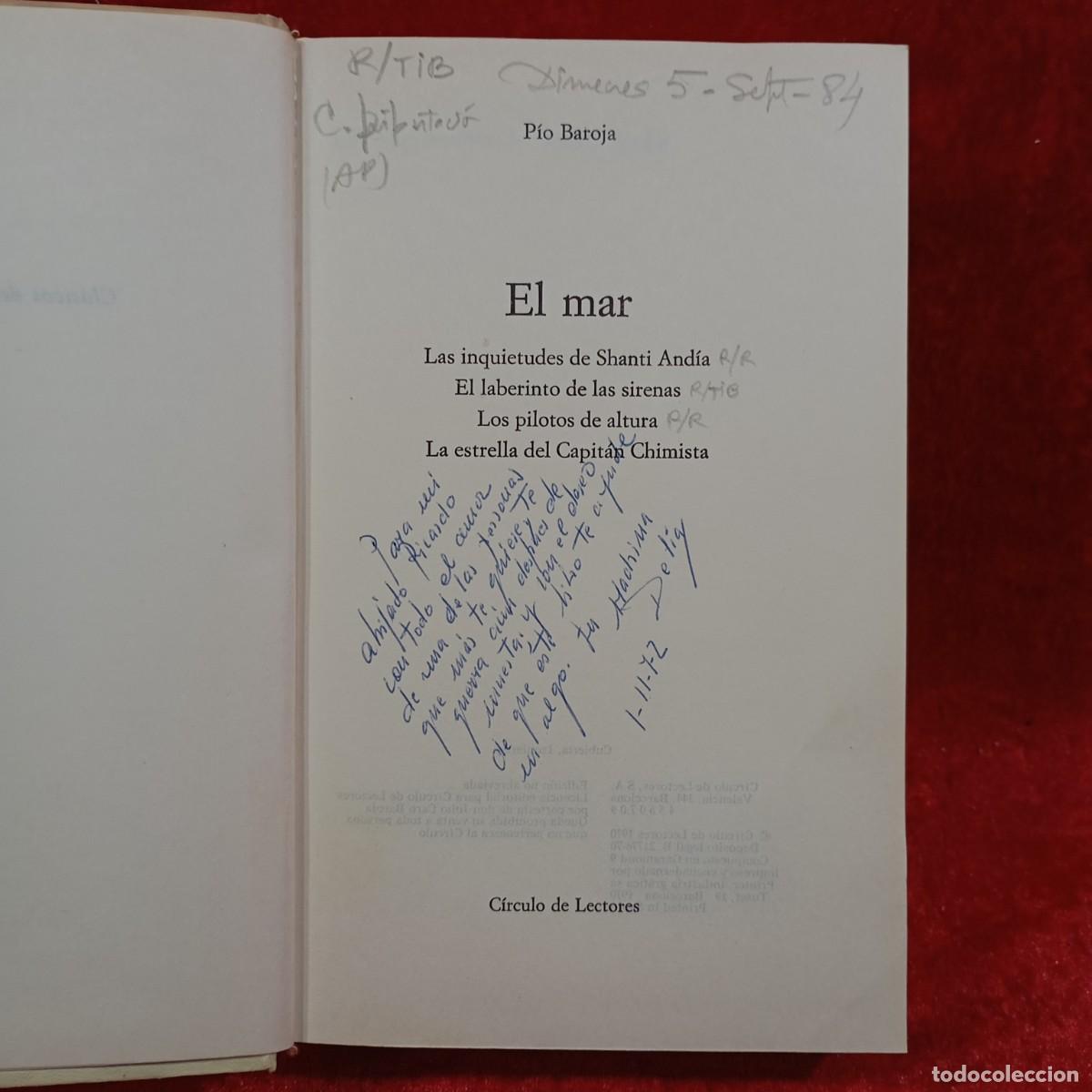 Libros de segunda mano: P&Iacute;O BAROJA - EL MAR - C&Iacute;RCULO DE LECTORES - 1970 / 311 - Foto 3