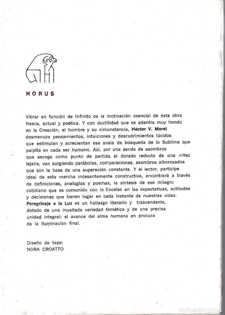 Libros de segunda mano: PEREGRINAJE A LA LUZ HECTOR V. MOREL - Foto 2