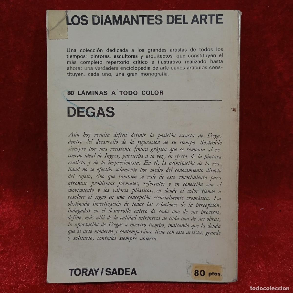 Libros de segunda mano: SANDRA ORIENTI - DEGAS - N&ordm; 30 - EDICIONES TORAY - 1969 / 382 - Foto 2