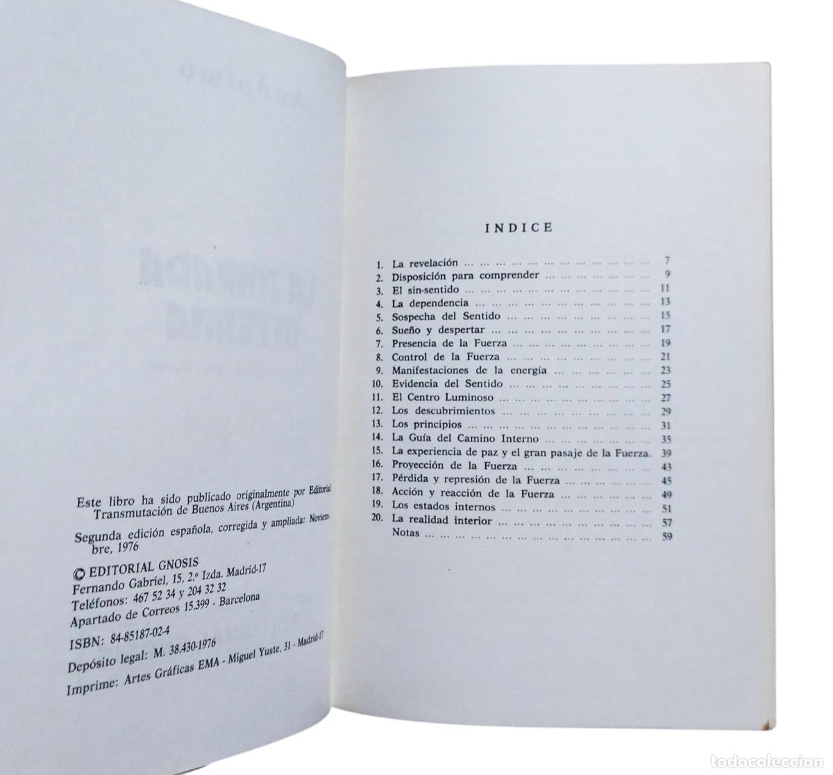 Libros de segunda mano: LA MIRADA INTERNA / AN&Oacute;NIMO. 2&ordf; EDICI&Oacute;N CORREGIDA Y AMPLIADA 1976. EXCELENTE ESTADO. - Foto 5