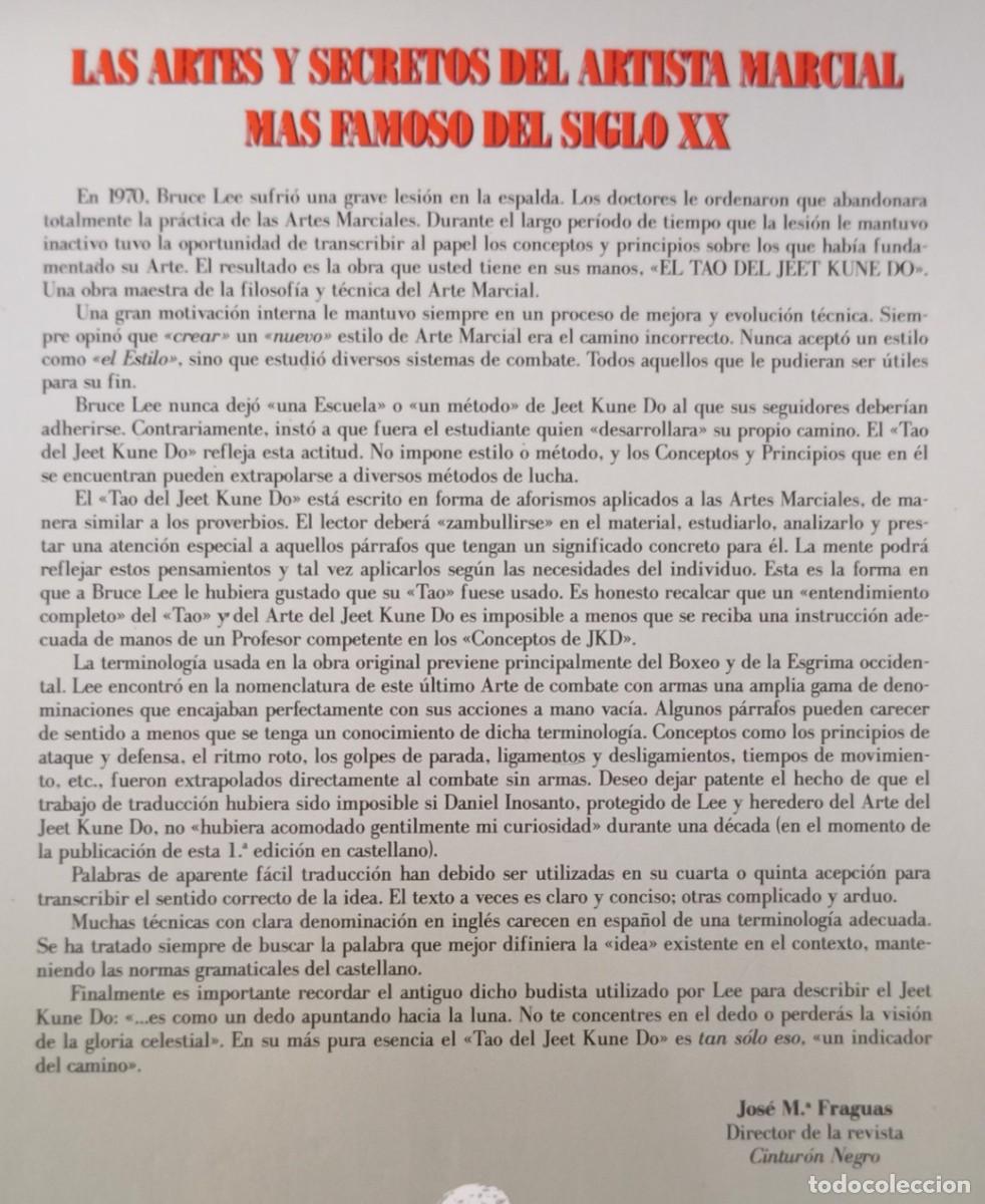 Libros de segunda mano: EL TAO DEL JEET KUNE DO - BRUCE LE: - Foto 4