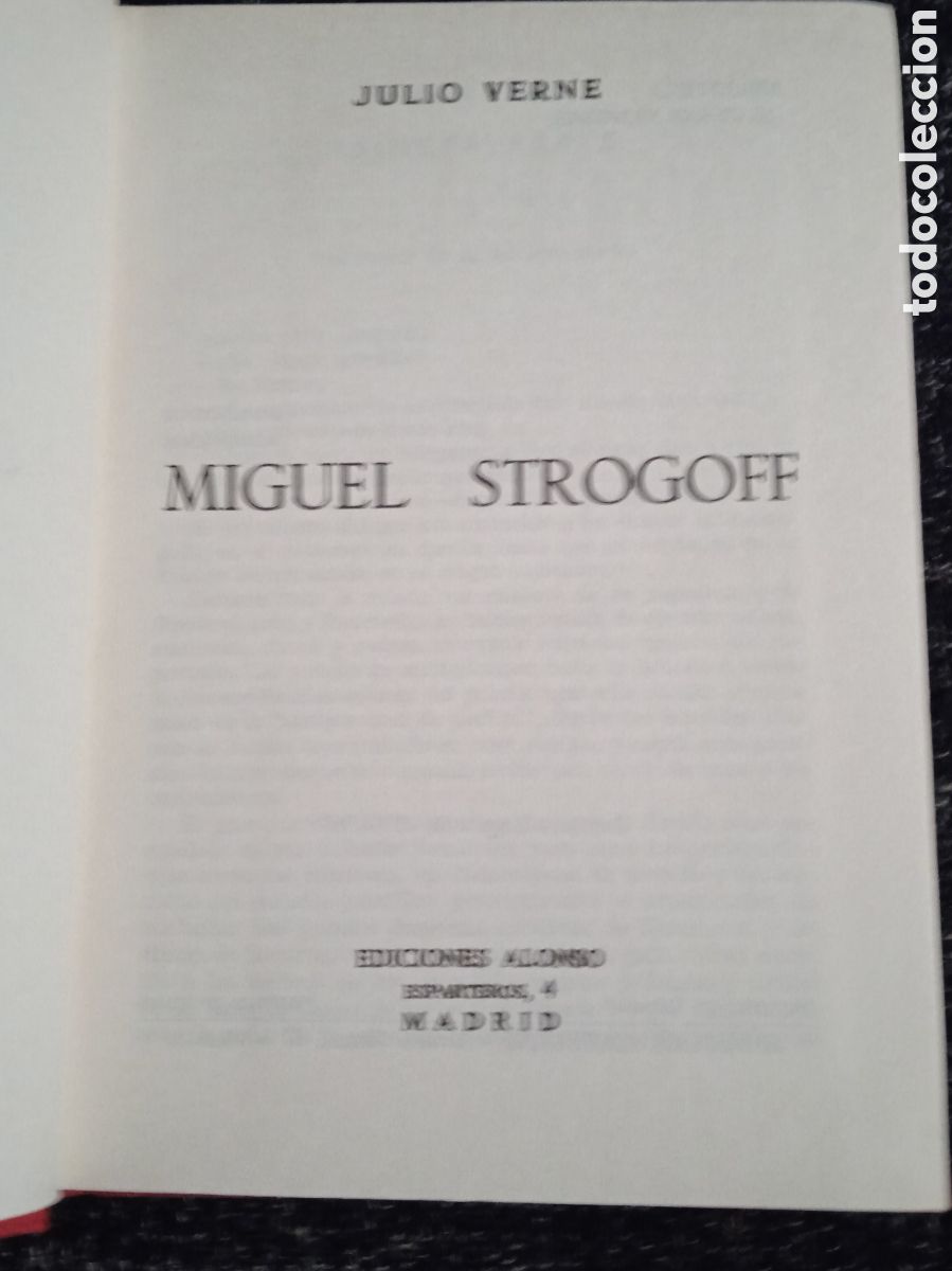 Libros de segunda mano: MIGUEL STROGOFF / JULIO VERNE -ED. EDICIONES ALONSO - Foto 2