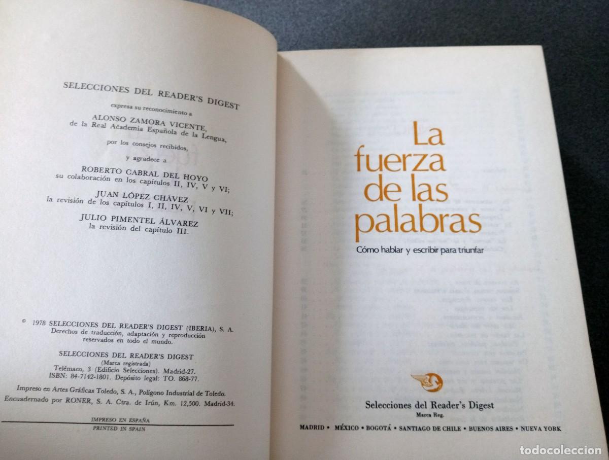 Libros de segunda mano: La Fuerza De Las Palabras - Foto 3