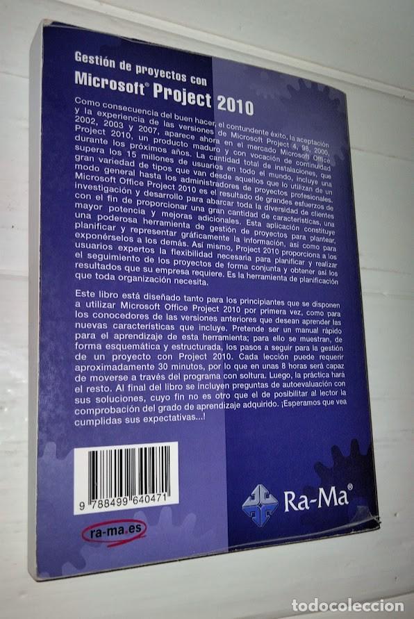 Libros de segunda mano: Gesti&oacute;n de proyectos con Microsoft Project 2010 -A. Colmenar-M. A. Castro-f. J. Cruz-E. Sancrist&oacute;bal - Foto 4