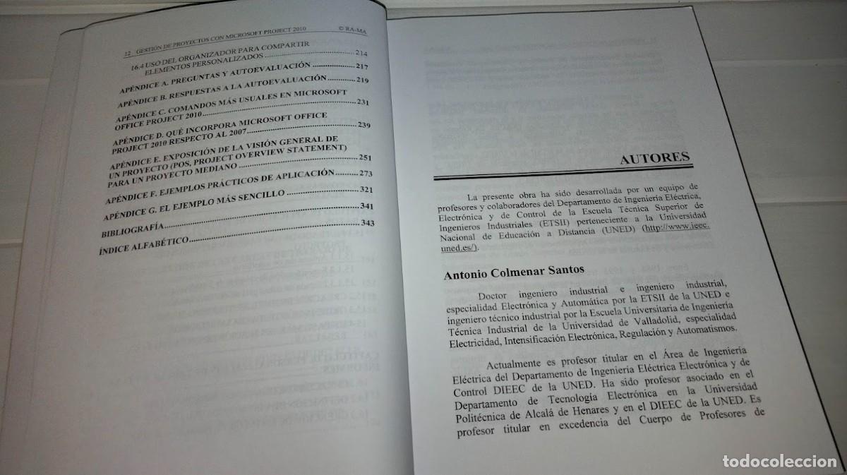 Libros de segunda mano: Gesti&oacute;n de proyectos con Microsoft Project 2010 -A. Colmenar-M. A. Castro-f. J. Cruz-E. Sancrist&oacute;bal - Foto 11